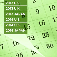 Calendar 2013-2014 market recommendations