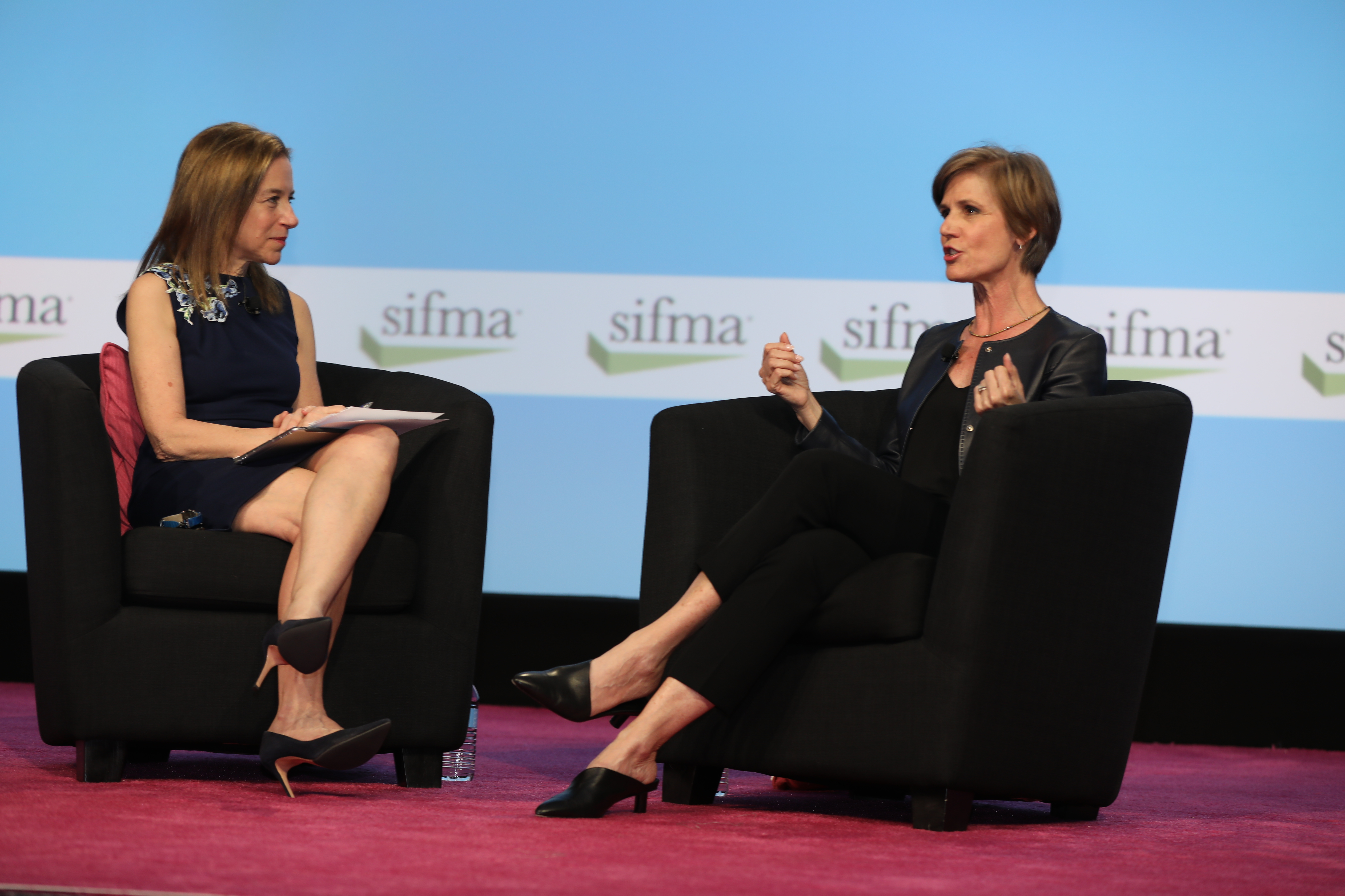 Elaine Mandelbaum, president of the SIFMA C&L Society, and Sally Yates discuss Sally's remarkable career at the 2019 SIFMA C&L Annual Seminar.