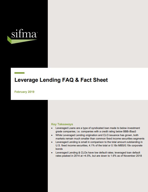 Leveraged Lending FAQ and Fact Sheet