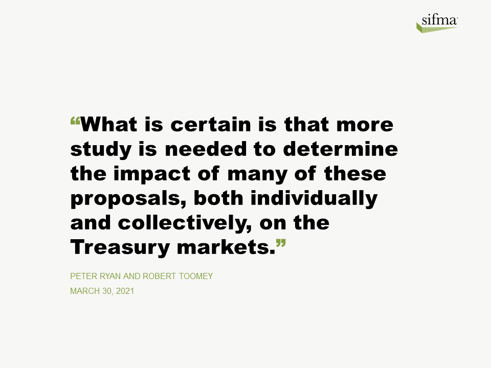 US Treasury Market Reform Proposals - SIFMA